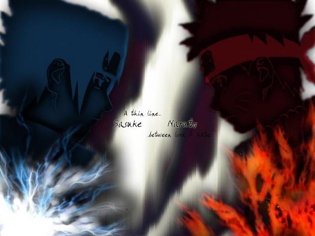 Sasuke and Naruto Thin line between love and hate
